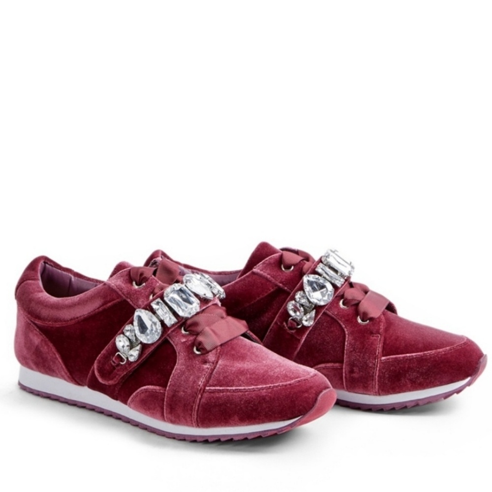 Chic Muave Jeweled Sneakers Size 12